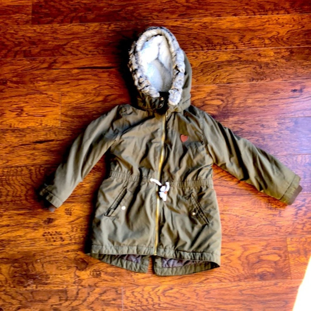 army‎ Green H&M girls jacket size 5-6yrs